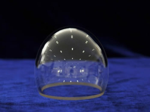 Aspheric sapphire dome